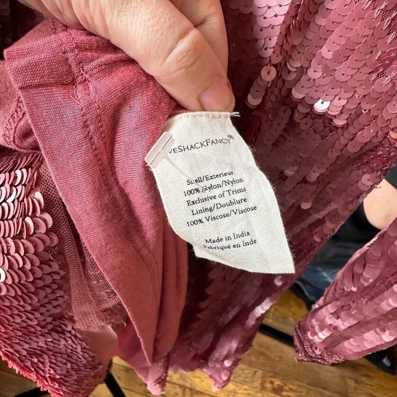 LOVESHACKFANCY Devers Keyhole-Front
Sequined Mini Dress - Picture 7 of 14